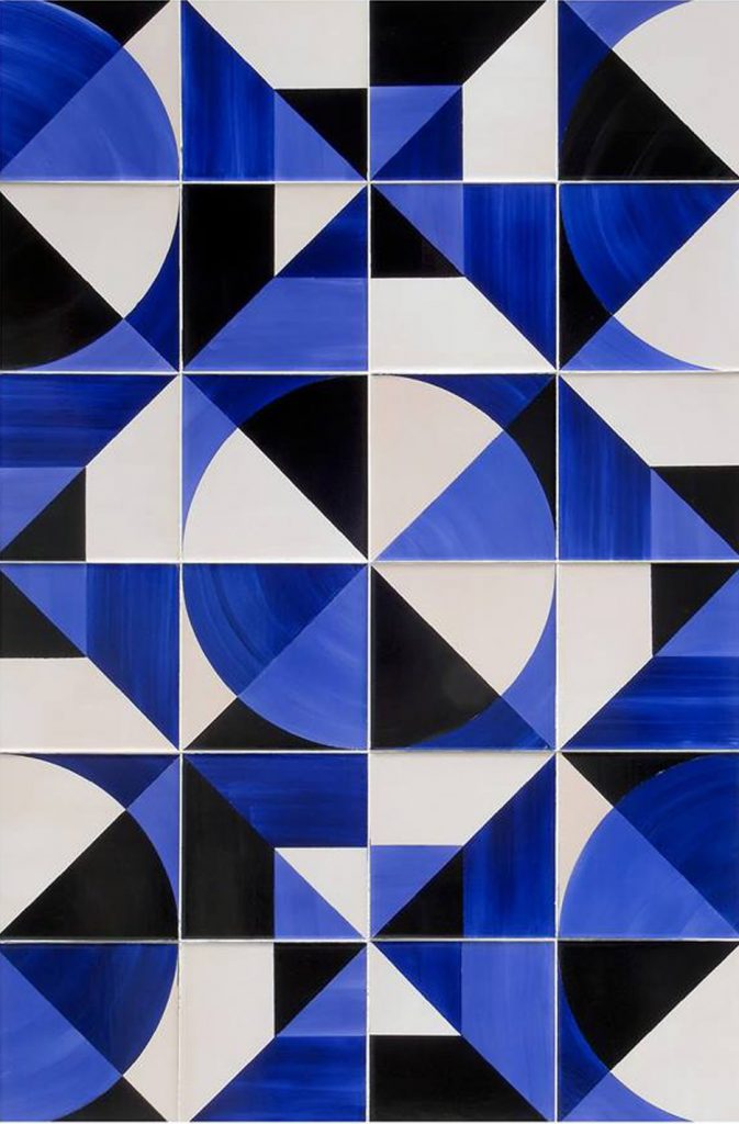 Aleksandar Mansini (Alexandre Mancini) je istraživao različite rasporede linija na terenima za različite sportove u svom delu Uredna kompozicija (Composição Ordenada)